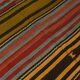 Large Vintage Striped Anatolian Hand-Woven Wool & Cotton Rugsku-135
