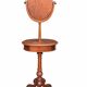 Barber's or shaving mirror on a Victorian stand. 19th century.