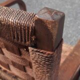 Braided rope and oak armchairs 50