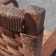 Braided rope and oak armchairs 50