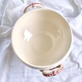 Salad bowl, soup tureen in pink ironware Sarreguemines "Favori" service, 19th century