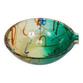 Coupe ou cendrier en verre d'art Murano signé Alfredo Barbini, Italie, années 1970