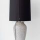 Jasba "Cortina" ceramic table lamp with crackled glaze, mid-century style, 1950s.