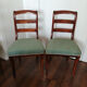 Pair of old time Chair mahogany restoration. 19th.