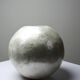 Small round vase in natural capiz mother-of-pearl contemporary.