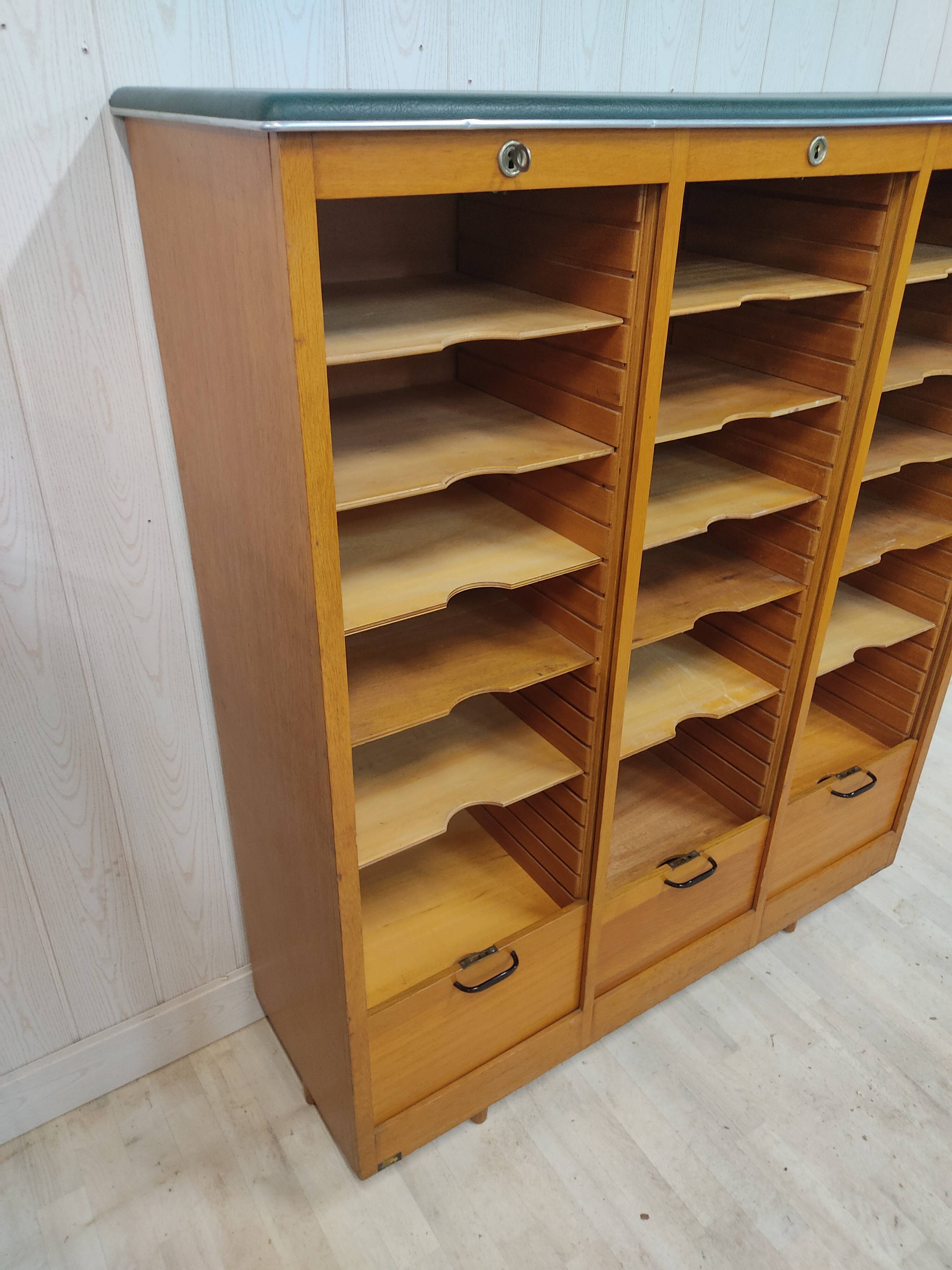 Burwood Triple Curtain Notary Filing Cabinet