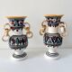 Paire de vases anciens en faïence / Poteries méditerranéenne à anneaux