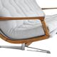 Scandinavian sofa in grey fabric and wood, 1960s