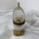 Crystal and brass pineapple lighter
