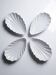 4 white porcelain Limoges shell rococo vintage dishes