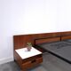 Two-person bed Japanese series Cees Braakman Pastoe and Auping with bedside table.