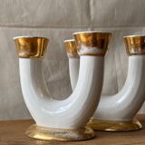 Ceramic candlesticks, Lucien Brisdoux (1878-1963)