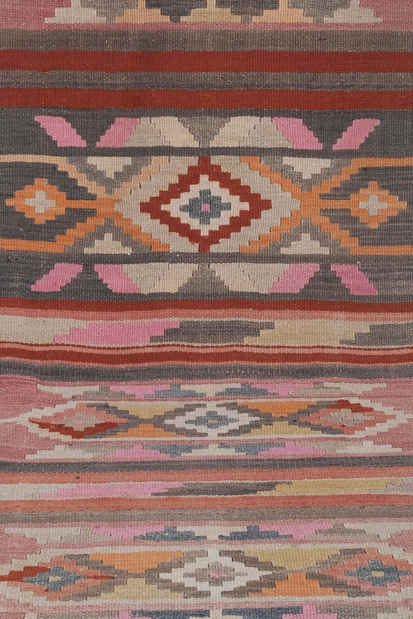 Vintage Turkish hallway rug 77x667 cm