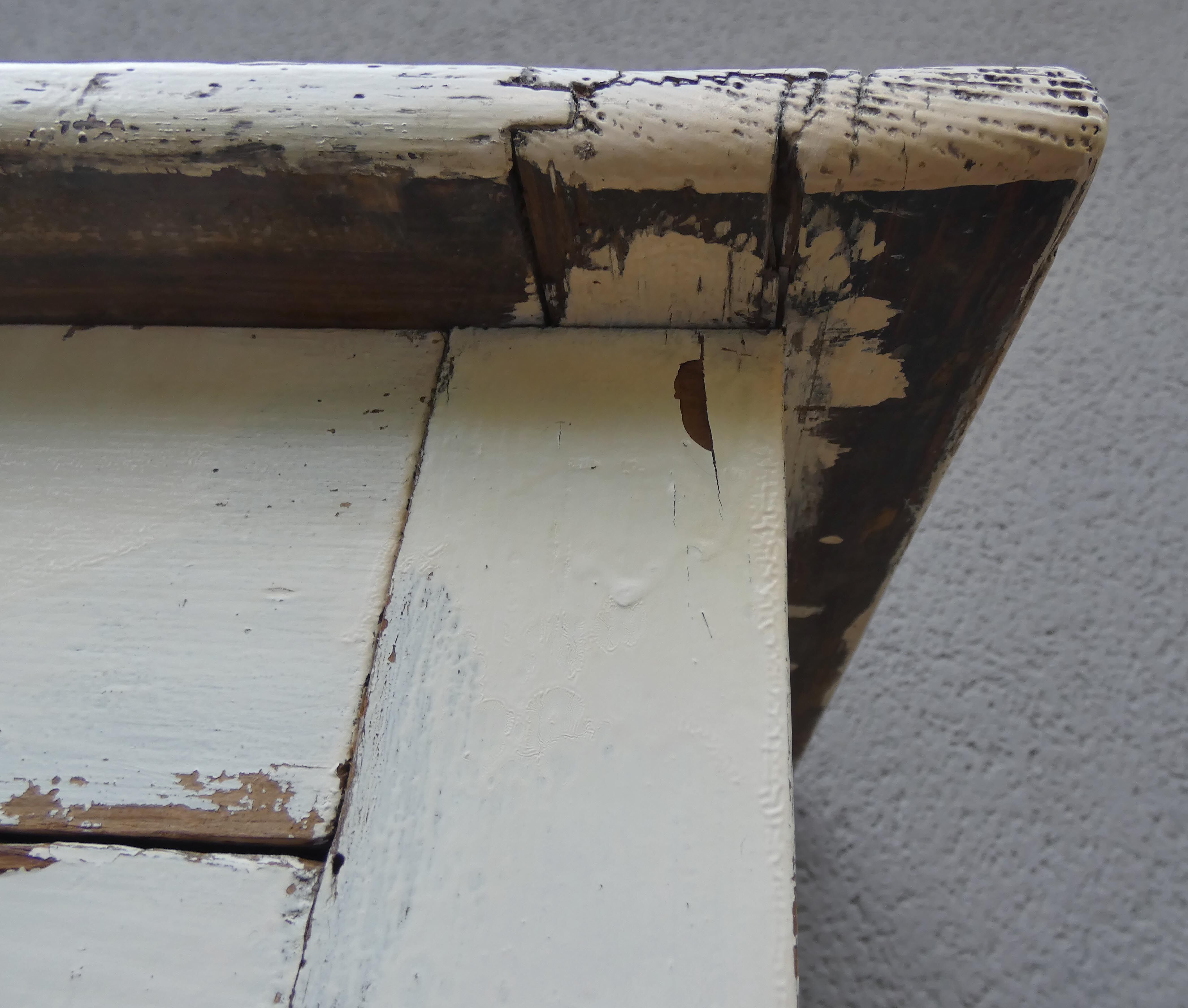 Old patinated wooden sideboard