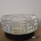 XL vintage round ceiling light in moulded glass