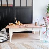White farmhouse coffee table