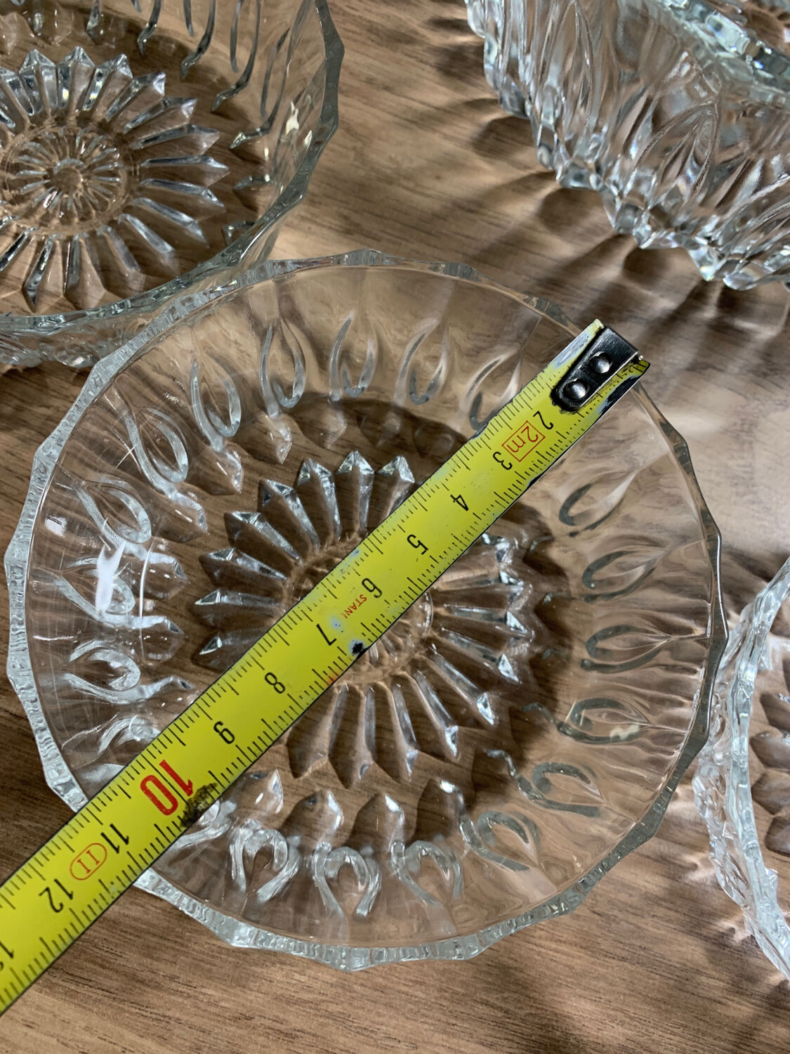 Fruit salad service - salad bowl and 5 glass ramekins