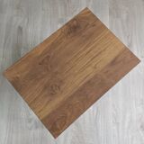 Desserte vintage en bois et chrome