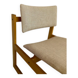 Pair of Michel Mortier armchairs in light wood