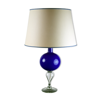 Blue glass lamp