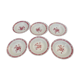 6 plates digs badonviller red flowers