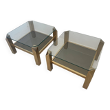 Pair of Belgo Chrom side tables, Belgium 1970s