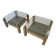 Pair of Belgo Chrom side tables, Belgium 1970s