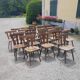 Old bistro chairs in solid oak wood