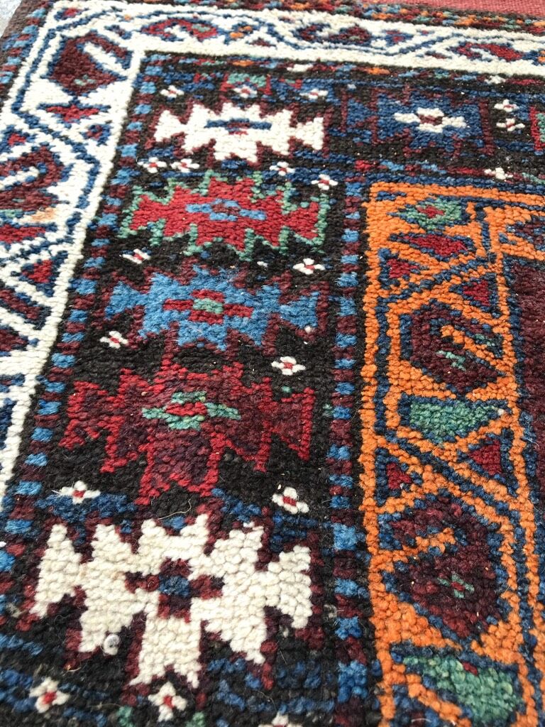 Tapis ancien Kurde Turquie laine fait main 112x200 cm