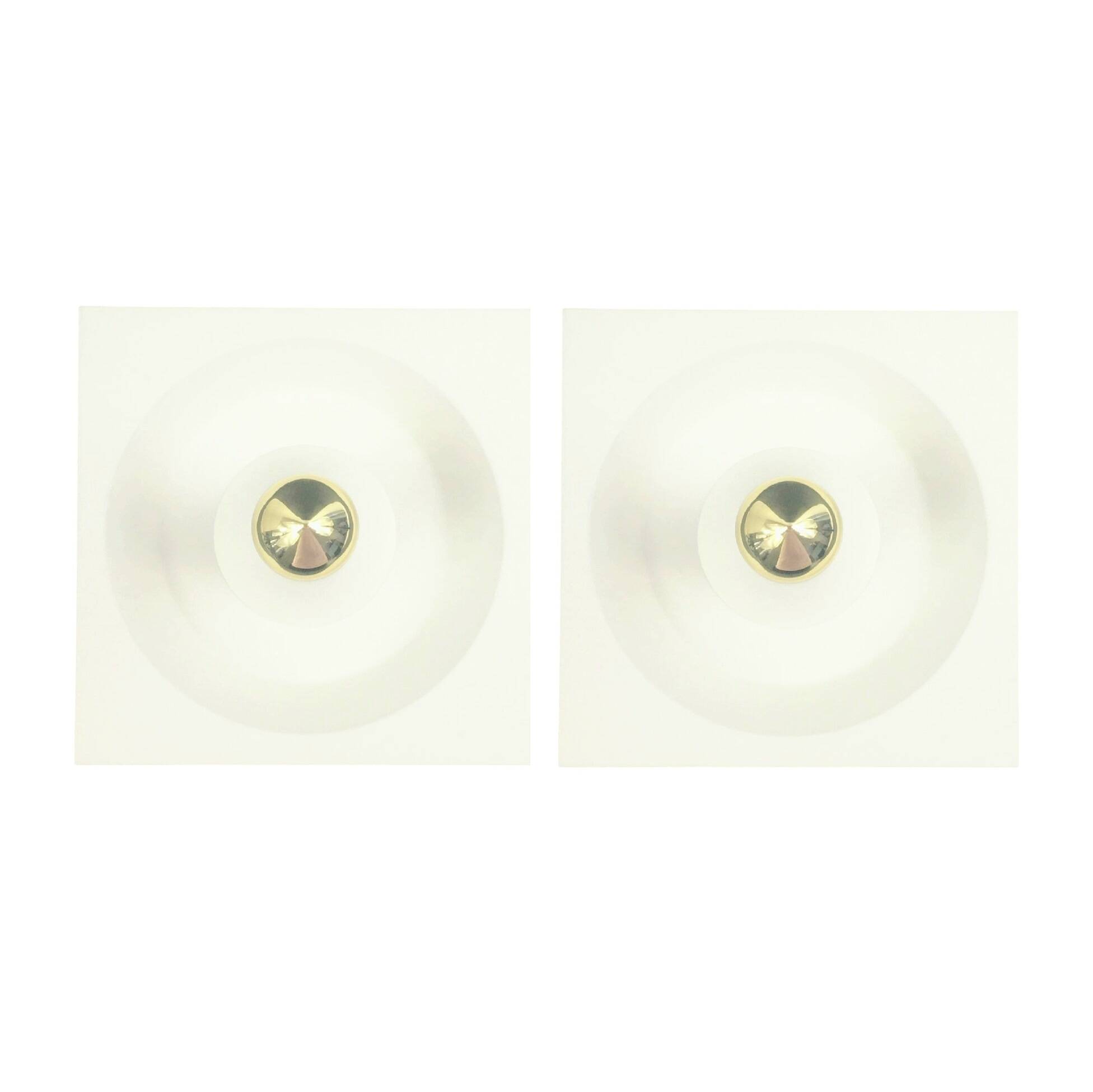 Pair of Space Age Wall Lamps by K. Hempel for Kaiser Leuchten, Germany, 70s