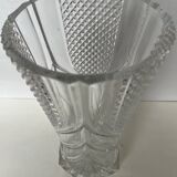 Large molded crystal vase
