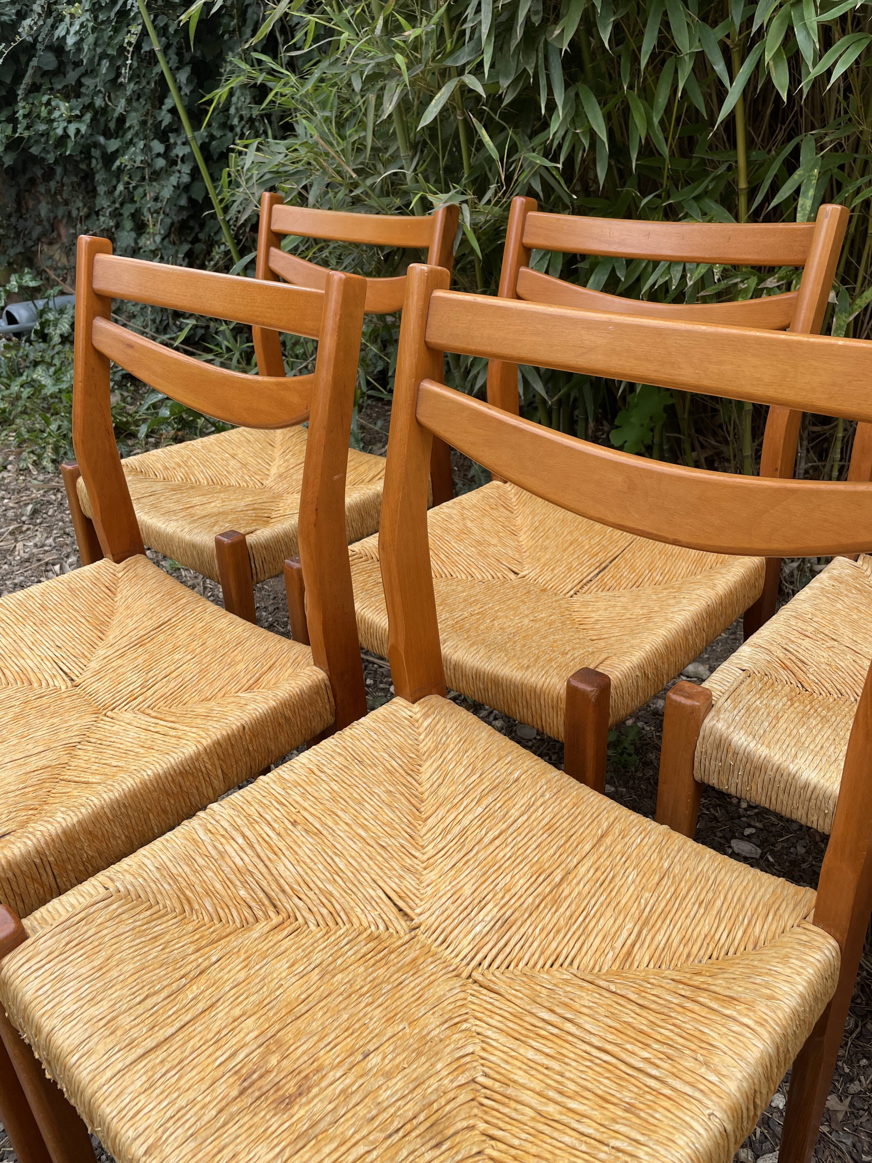 Set of 6 Vintage Scandinavian Chairs