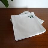 6 old embroidered napkins