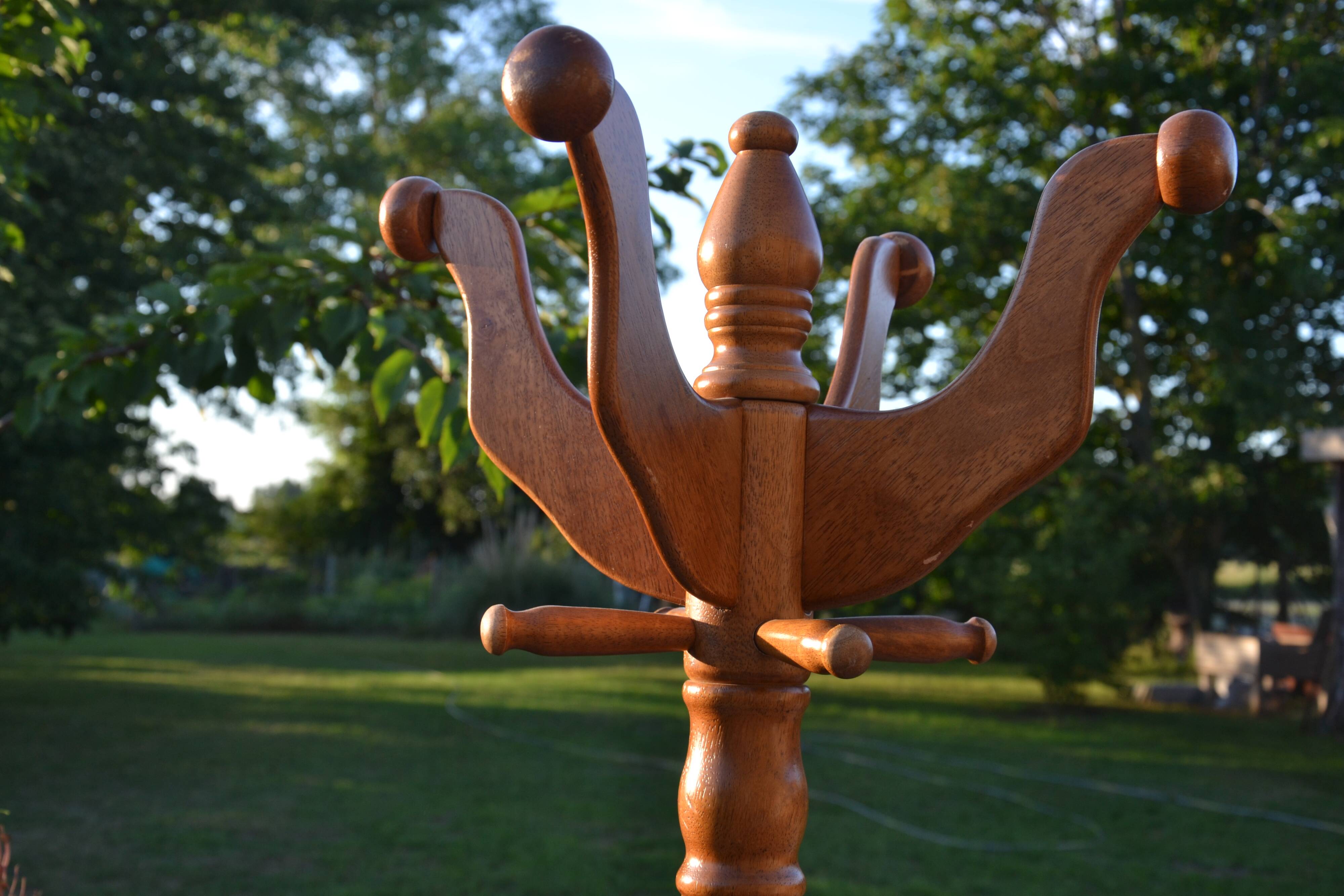 Vintage floor-standing coat rack