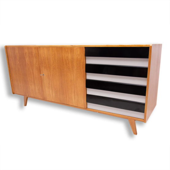 Mid-century modernist sideboard no. u-460 by Jiří Jiroutek, czechoslovakia
