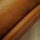 Orange leather sofa, Space Age design, 1960s, production: Italy