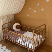 Rattan baby cot + custom bamboo mattress