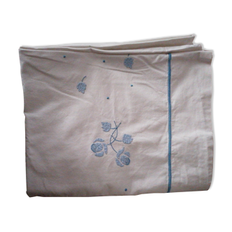 Embroidered old sheet