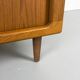 Low Teak Sideboard with Tambour Doors from CFC Silkeborg, 1970s