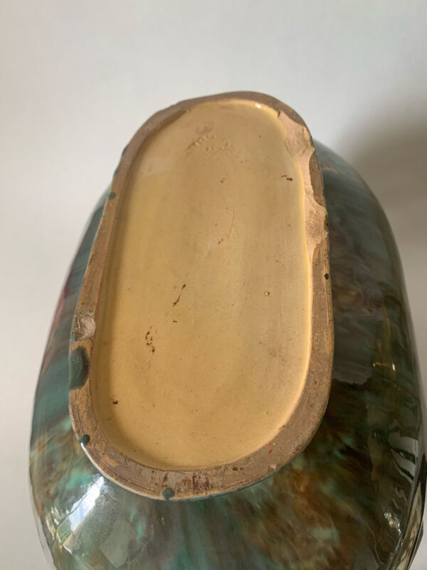Vasque en faïence émaillée Art Deco