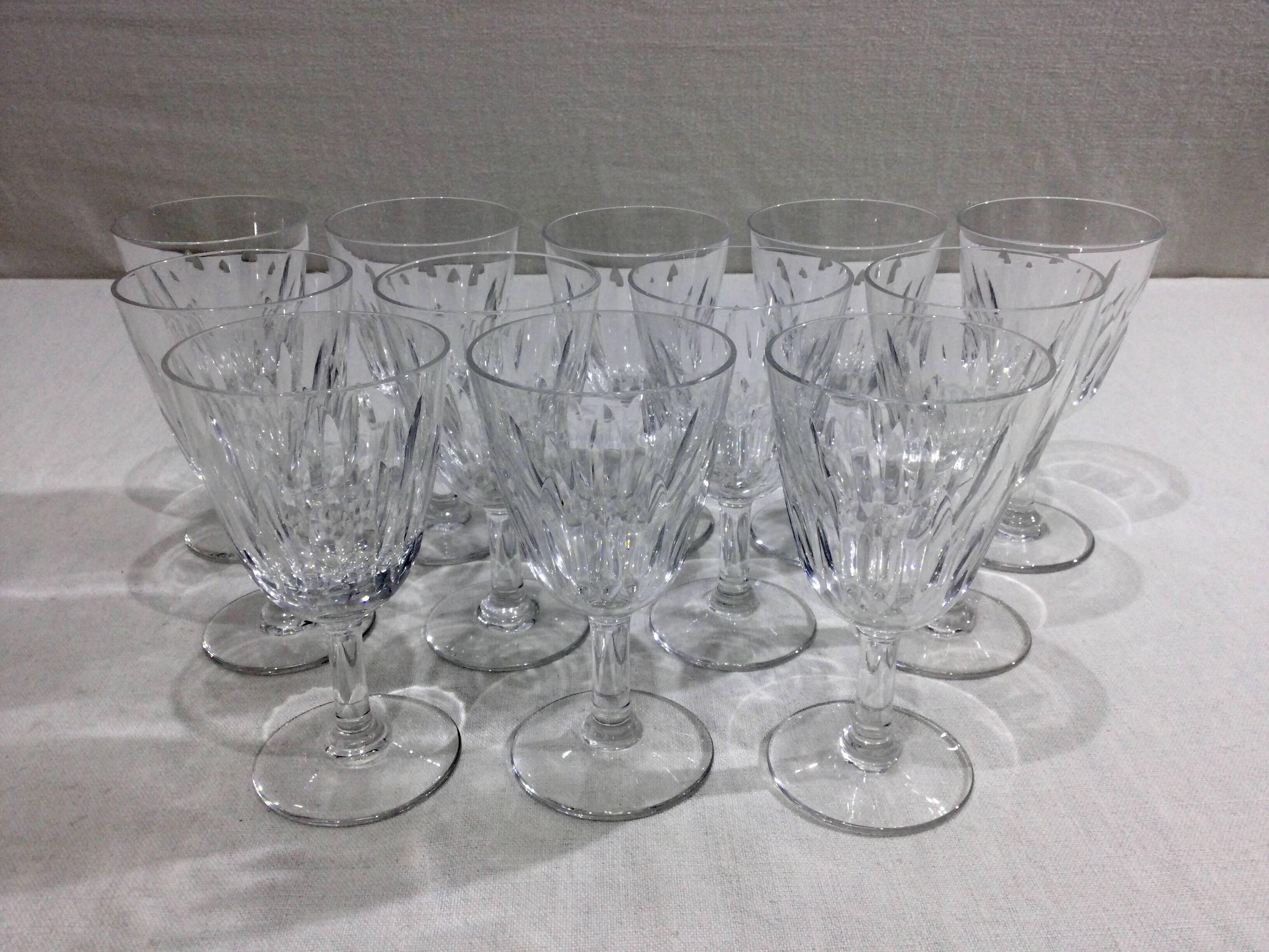 Baccarat – 12 red wine glasses in Baccarat Crystal Casino Model