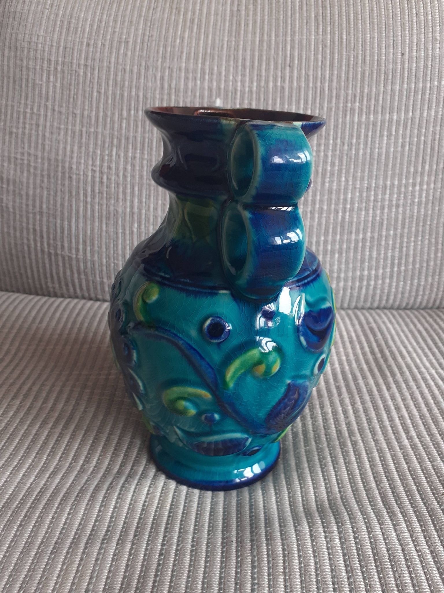 Vase vintage Germany au décor floral