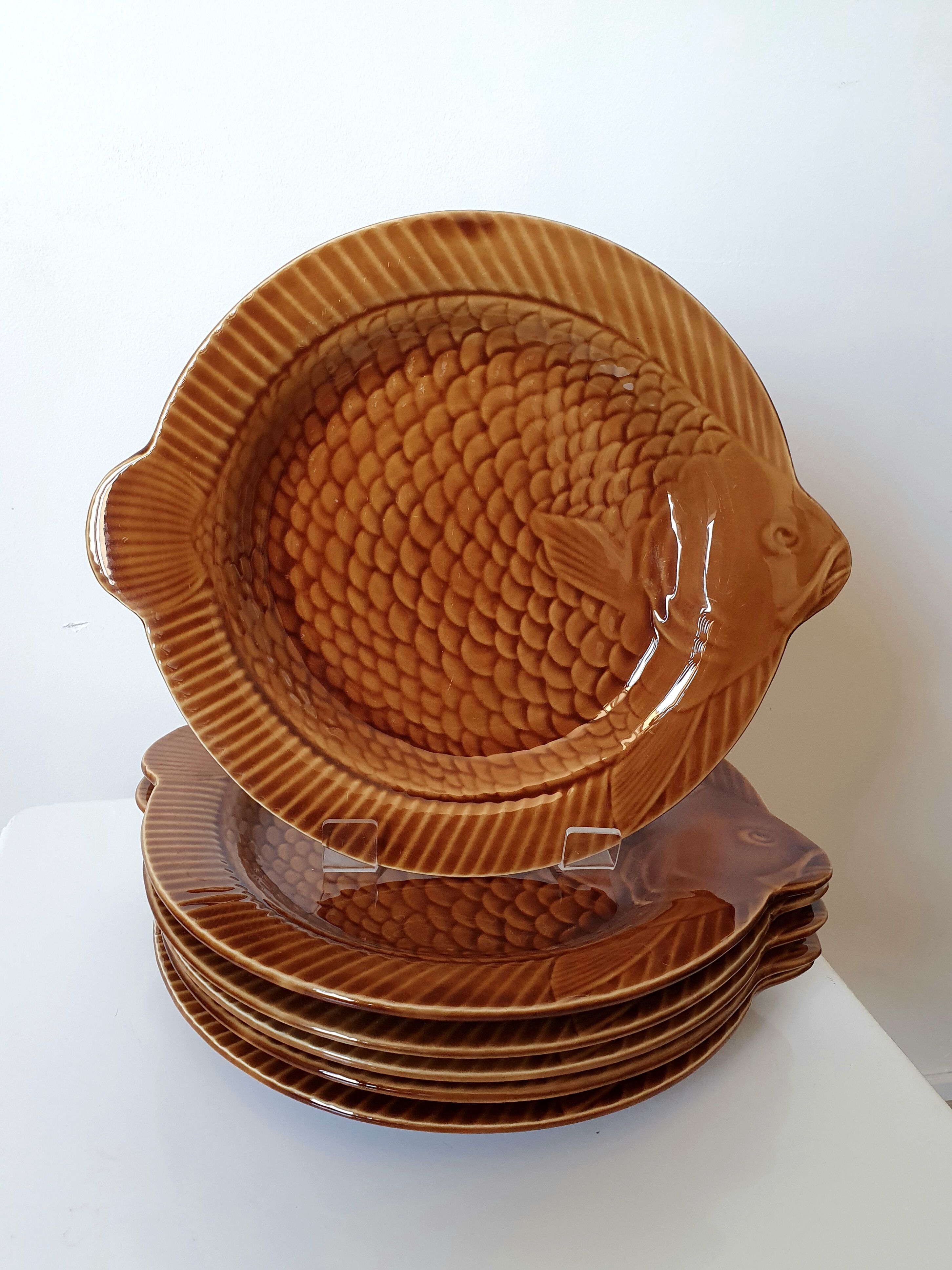 Plates slurry fish Sarreguemines