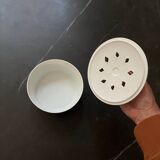 Candy jar in biscuit porcelain signed Bernardaud Limoges