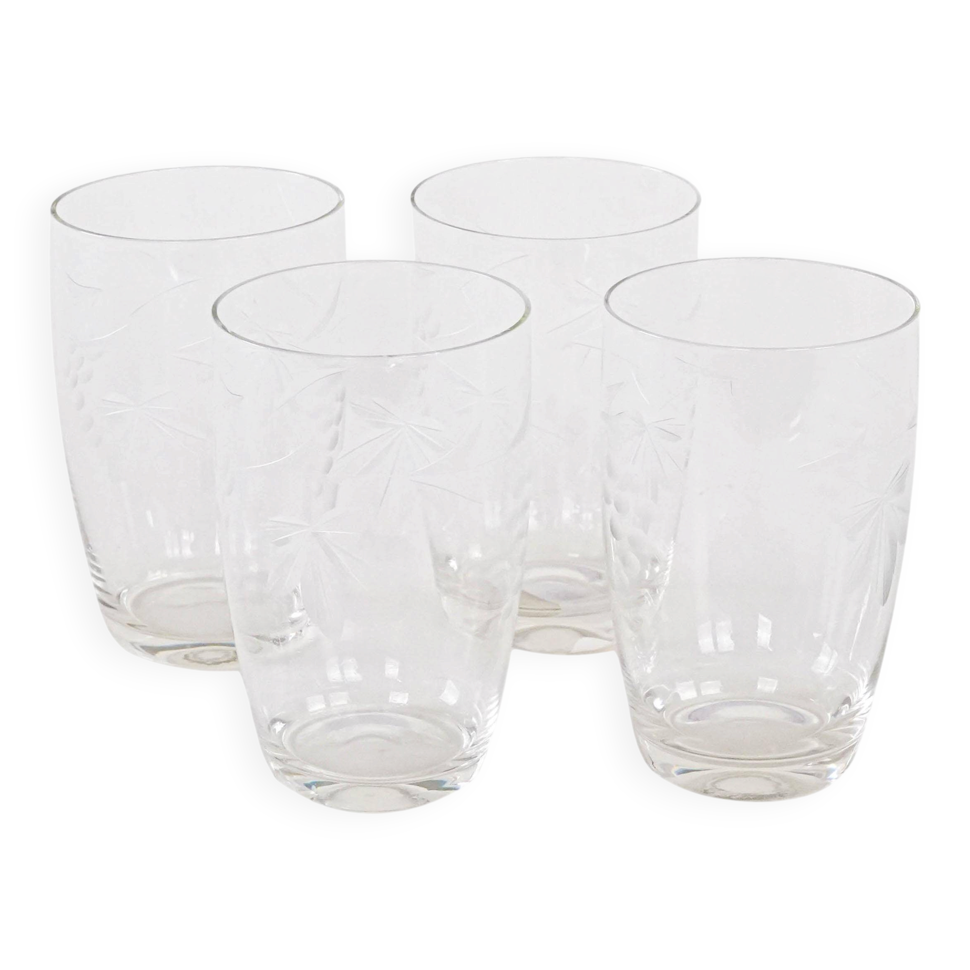 Set of four glasses, Danish design, 1970s, manufactured in Denmark