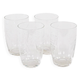 Set of four glasses, Danish design, 1970s, manufactured in Denmark