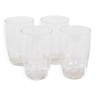Set of four glasses, Danish design, 1970s, manufactured in Denmark