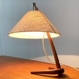 Mid-century Dornstab table lamp in teak by A. Pöll for Kalmar
