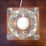 Vintage German glass cube table lamps TA 14 by Peill & Putzler, 1970s, set of 2.