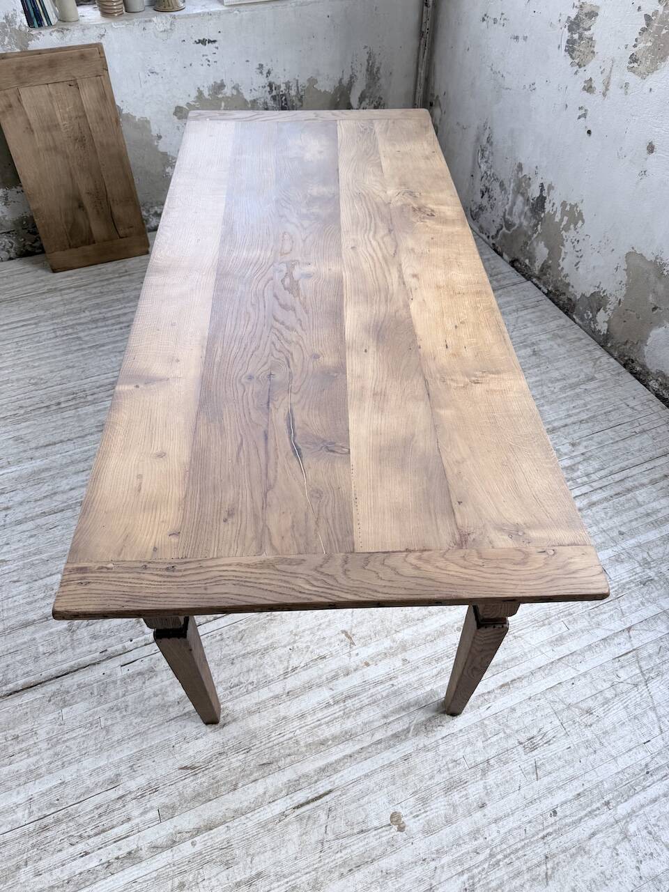 Solid oak farmhouse table with extensions (190-280cm) 1950
